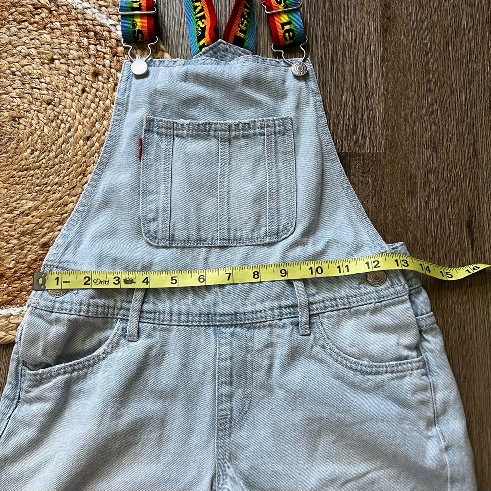 LEVI'S Girls Shortall Rainbow Adjustable Strap - Picture 3 of 8